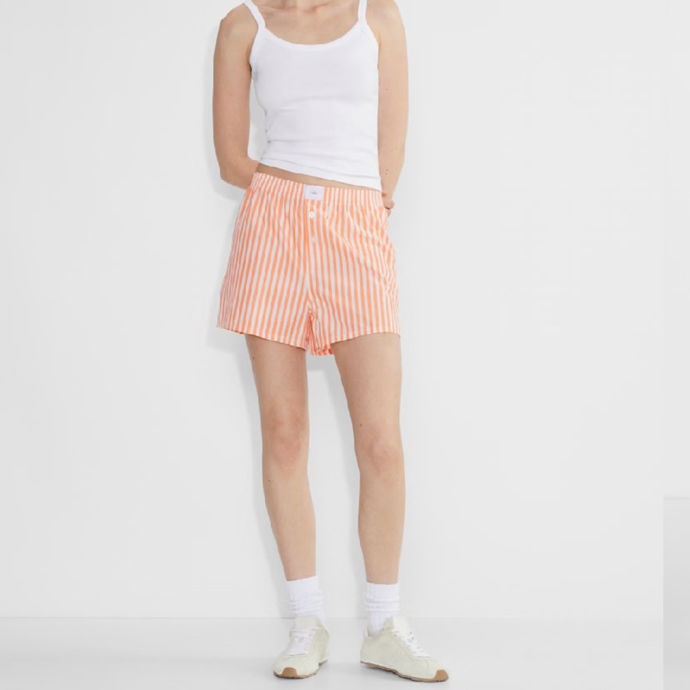 TNA Orange Striped Women's Shorts